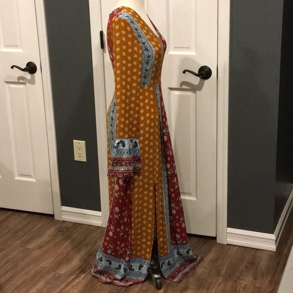 Earthy Boho Multi Print Maxi Dress - Picture 5 of 8